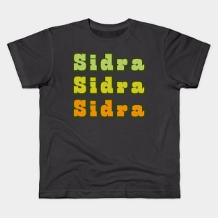 Sidra, Sidra, Sidra. Bold Golden Sidra Cider Style Kids T-Shirt